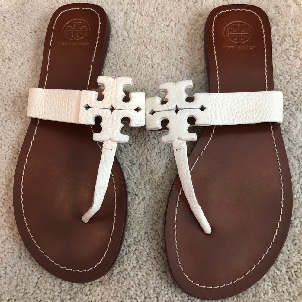 White Tory Burch Sandals